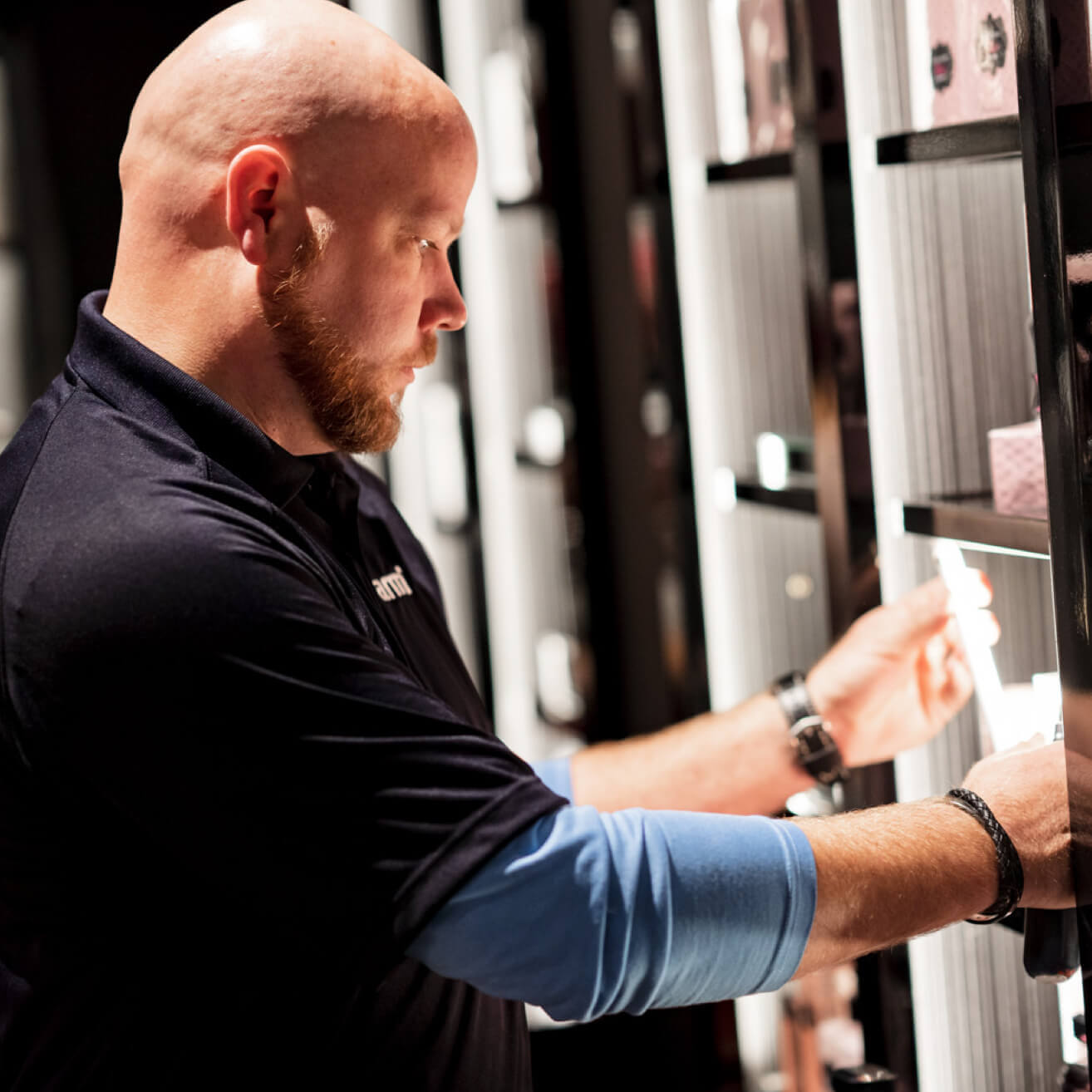 ARM technician servicing facility